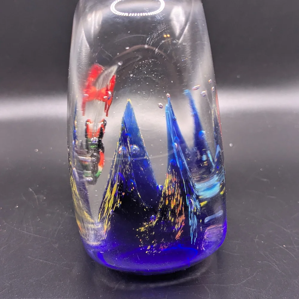 Vintage Murano Art Glass Fish Aquarium Sculpture Paperweight Mid Century